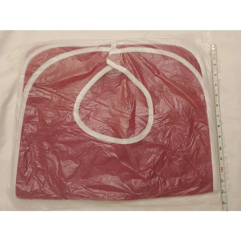 H.R. Cotton USA Unisex Red Terry Adult Bib